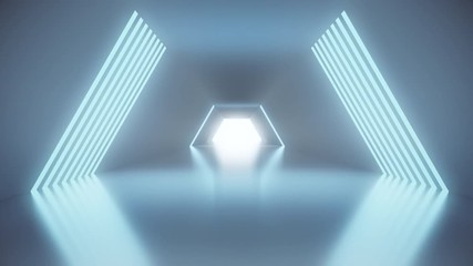 4k sci-fi hallway
