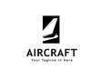 tail airplane logo, aircraft logo design