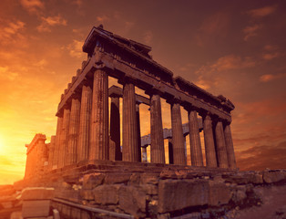 Fototapete - Parthenon temple on a bright day
