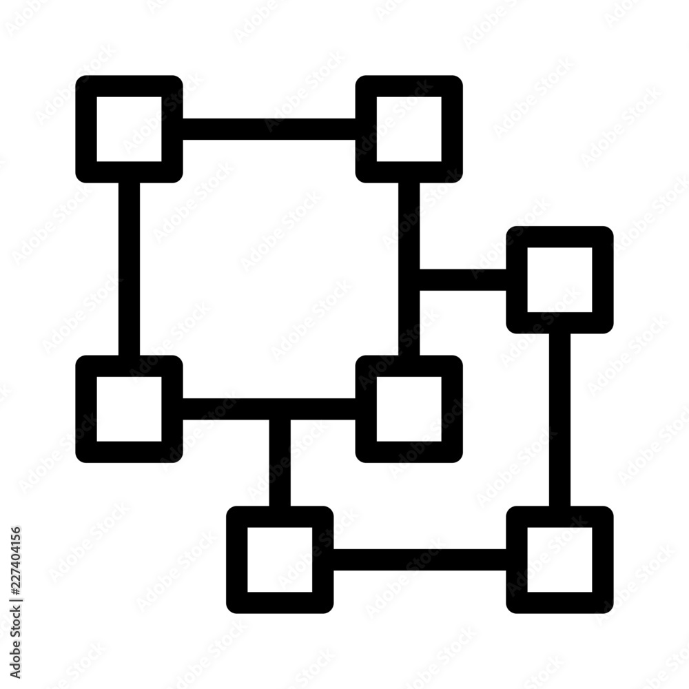 Object Ungroup Application Web Interface Software vector icon Stock ...