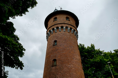 Plakat wieża zamku, w Szwecji Skandynawia w Europie Północnej