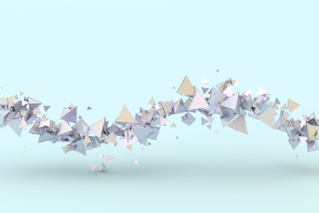 Poster - abstract 3d rendering of geometric shapes. modern background design for poster, cover, branding, ban
