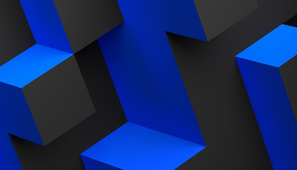 Poster - Abstract 3d rendering of a modern geometric background. Minimalistic design for poster, cover, branding, banner, placard.