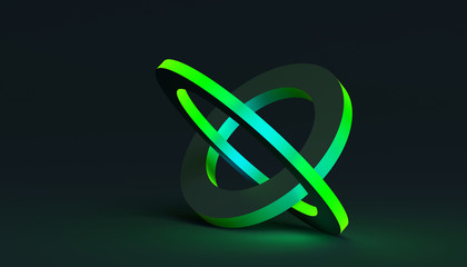 Aufkleber - abstract 3d rendering of a modern geometric background. minimalistic design for poster, cover, brand