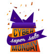 Cyber Monday Super Sale advertising festive poster