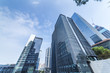 © MyCreative - Panoramic skyline and modern business office buildings with empty road,empty concrete square floor