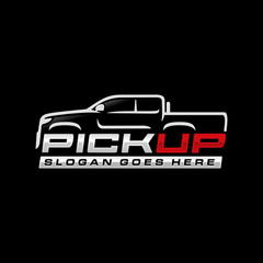 Wall Mural - Pick Up car logo template