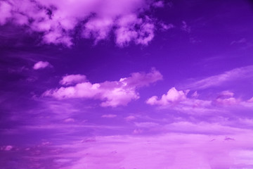 violet sky with clouds