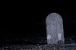 Graveyard Tombstone in Darkness