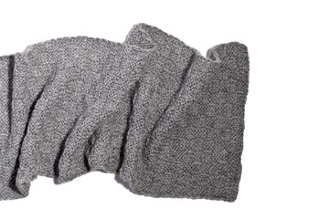 knitted grey scarf