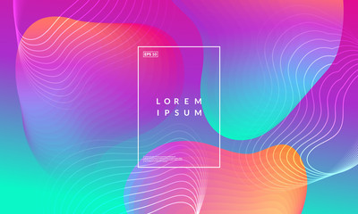 Poster - abstract fluid wallpaper. trendy gradient colors. eps10 vector.