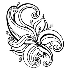 Sticker - Paisley background. Hand Drawn ornament. Vector illustration