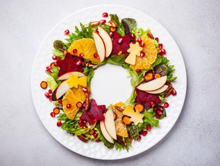 Wall Mural - Christmas wreath salad