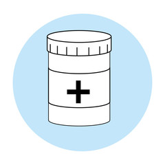 Canvas Print - Medicine bottle symbol