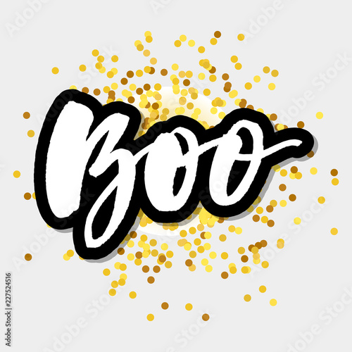 Fotografia, Obraz slogan Boo phrase graphic vector Print lettering calligraphy