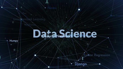 Wall Mural - data science technology concept background
