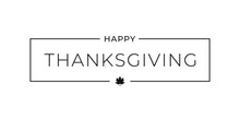Thanksgiving Happy Border Card On White Background