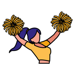 Wall Mural - avatar cheerleader icon