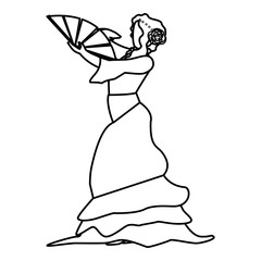 Sticker - flamenco dancer design