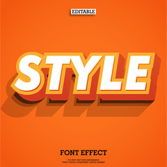 Fototapete - orange font with double 3d text block 