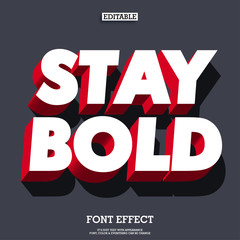 Fototapete - bold and strong 3d red font effect