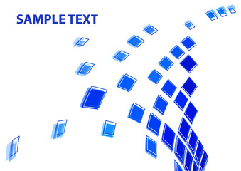 Poster - Abstract pattern of blue squares. Vector