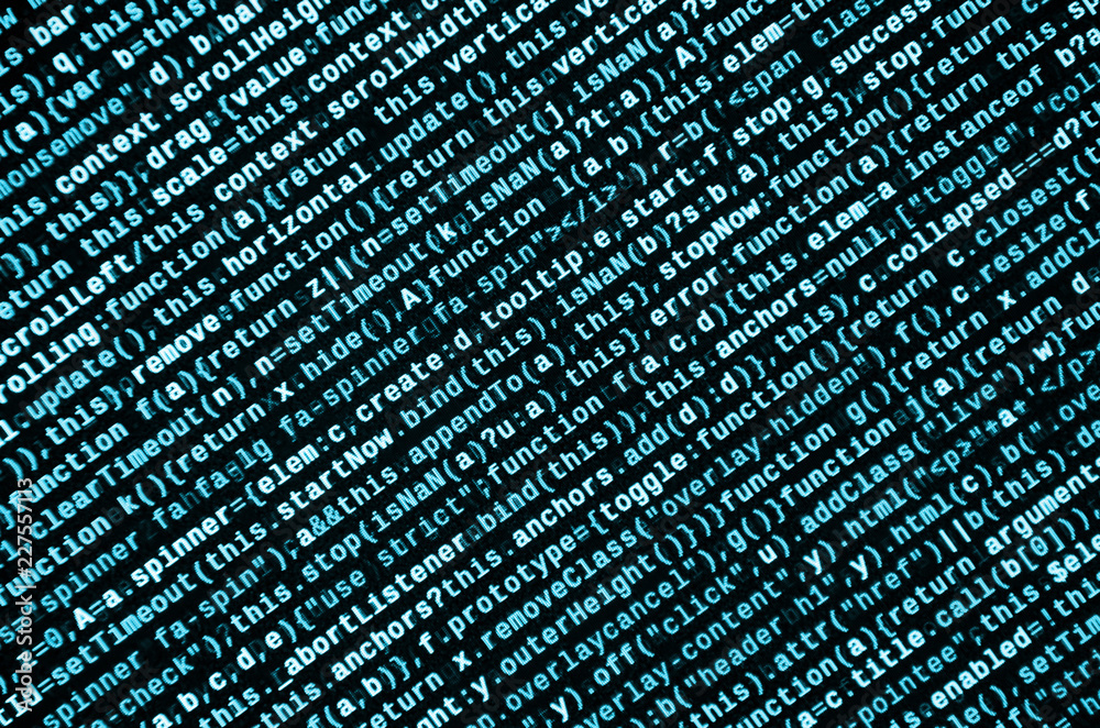 Computer program preview. Programming code typing. Information ...