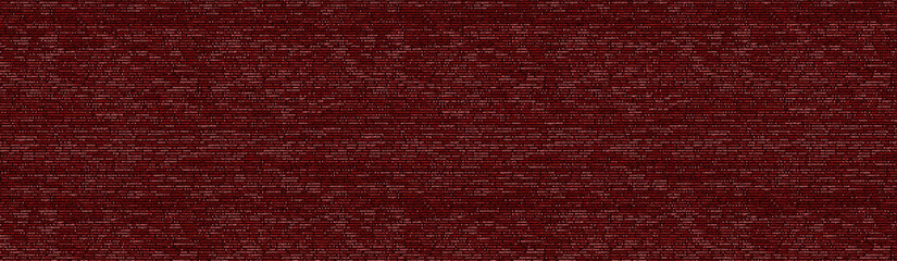 Writing programming code on laptop. Digital binary data on computer screen