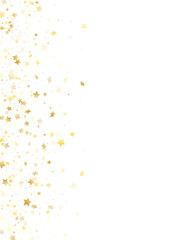 Wall Mural - flying gold star sparkle vector with white background.