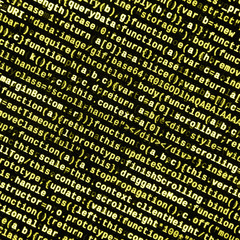 Computer program preview. Programming code typing. Information technology website coding standards for web design