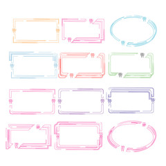 Poster - text box frame template vector