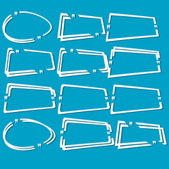 Poster - text box frame template vector