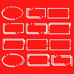 Poster - text box frame template vector