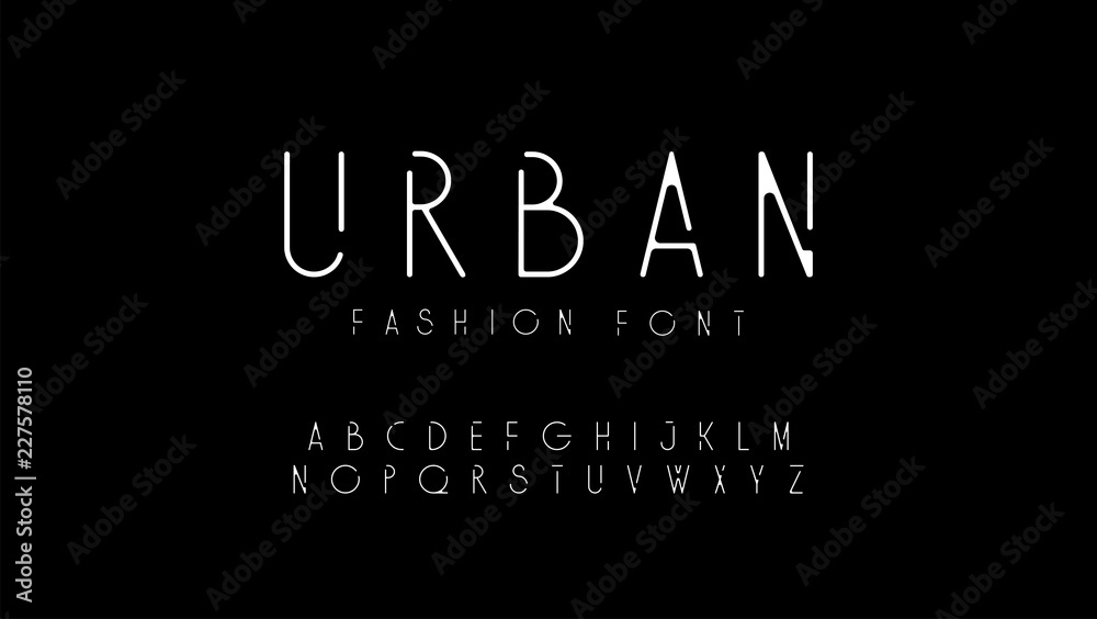 urban fashion modern alphabet. designs for logo, Poster, Invitation, etc. Typography font uppercase. vector illustrator - obrazy, fototapety, plakaty 