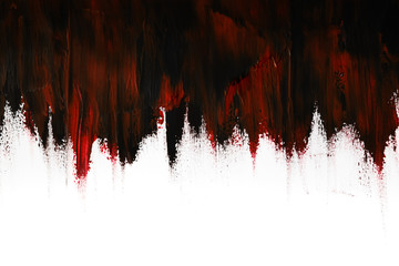 Poster - abstract black and red brush painting grunge background