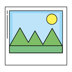 Poster - Landscape picture symbol