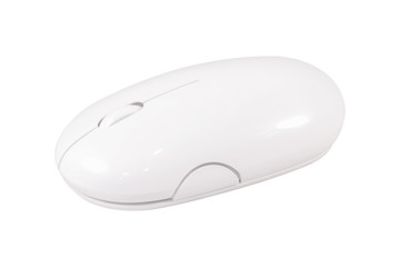 Wireless mouse isolated on white background. Computer accessory or hardware for your design. Clipping paths object.