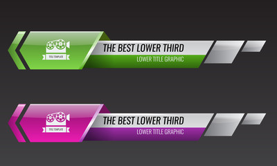 Wall Mural - Set of Tv news bars for Video headline title or lower third template. Vector illustration.