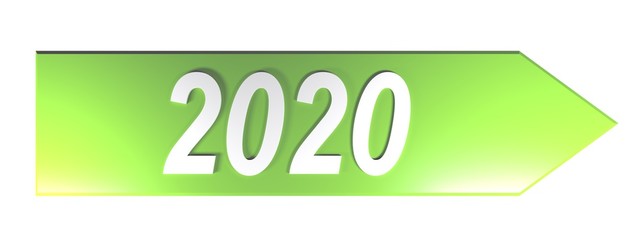 Poster - Green arrow 2020 - 3D rendering