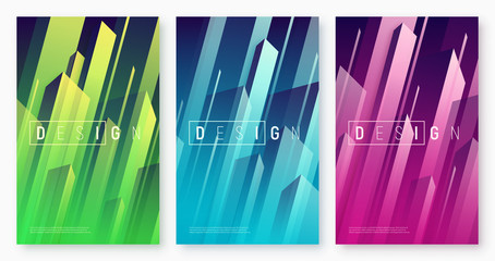 Wall Mural - vector abstract dynamic geometric backgrounds, colorful minimal