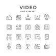 © motorama - Set line icons of video