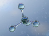 Fototapeta Łazienka - Illustration of molecule model. 3D