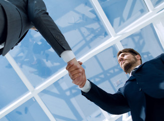 Close-up of business people handshaking