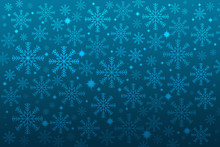 White Snowflakes On A Blue Background