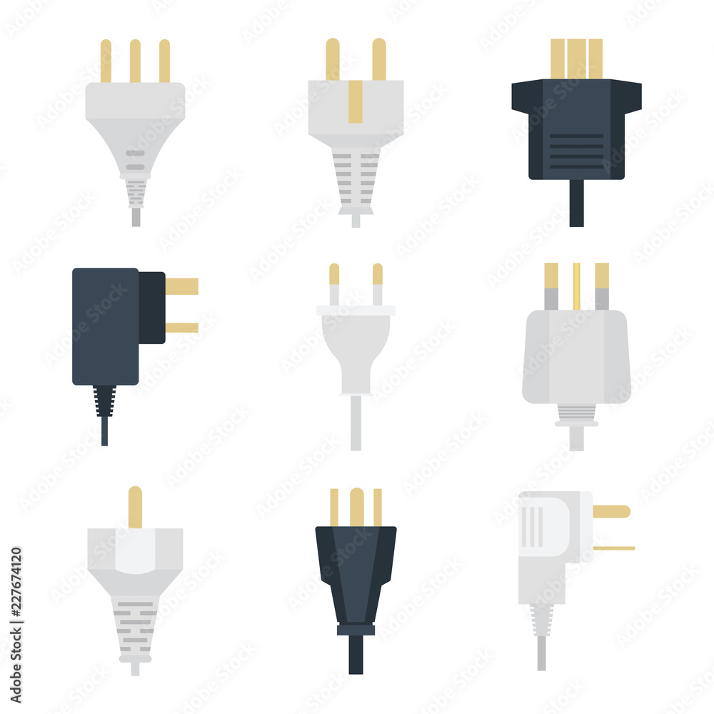 Electric plugs stack outlet illustration energy socket electrical ...