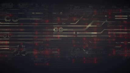 Aufkleber - Computer generated high tech digital technology animation. 3d rendering background. 4K, Ultra HD resolution.