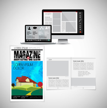 Business magazine, brochure layout easy to editable