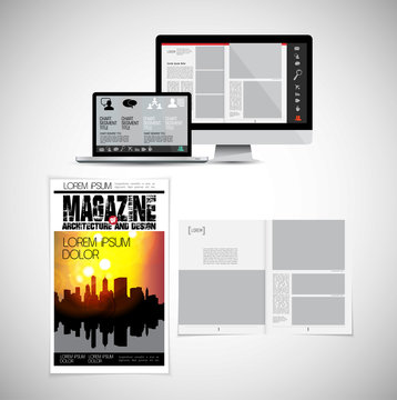 Business magazine, brochure layout easy to editable