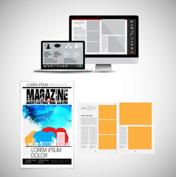 Business magazine, brochure layout easy to editable