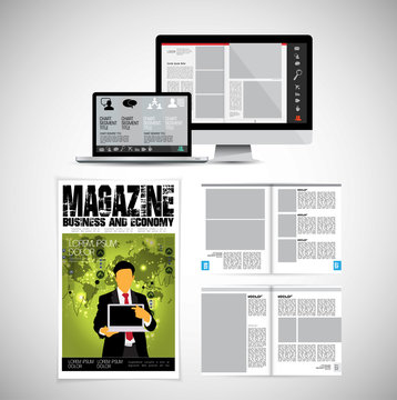 Business magazine, brochure layout easy to editable